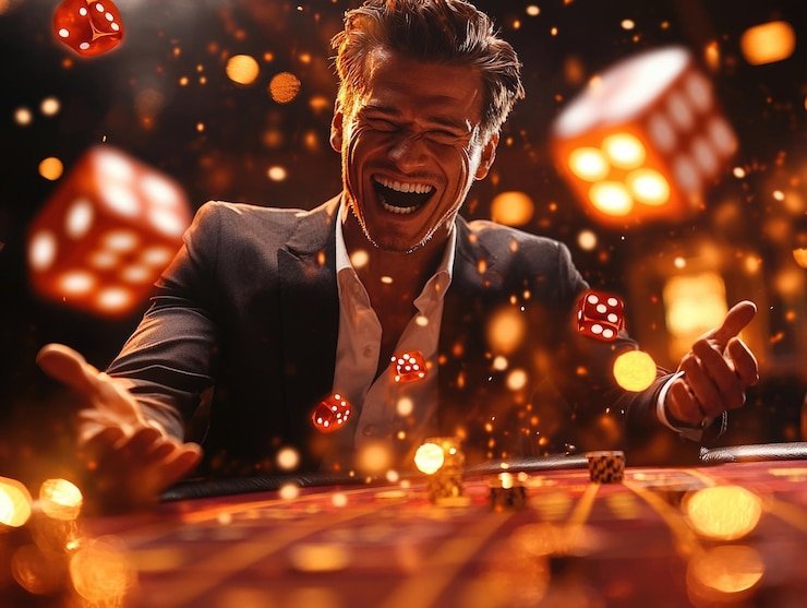 Tampilan meja permainan live casino dengan dealer profesional dan anggota bermain gesit